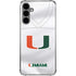 University of Miami White Jersey Galaxy S24 Plus Clear Case